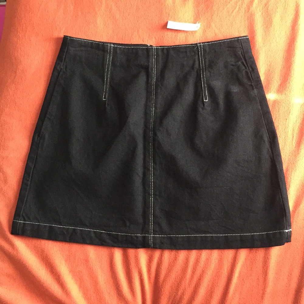 Topshop Black Denim Skirt
